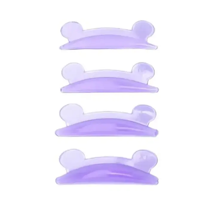 silikoniniai voleliai blakstienu laminavimui violetiniai peles formos blakstienu laminavimo priemones project lashes