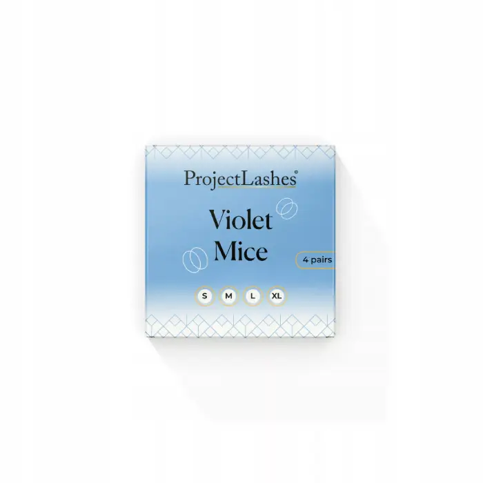silikoniniai voleliai blakstienu laminavimui violetiniai peles formos blakstienu laminavimo priemones project lashes